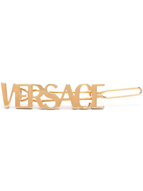 Versace logo hair clip