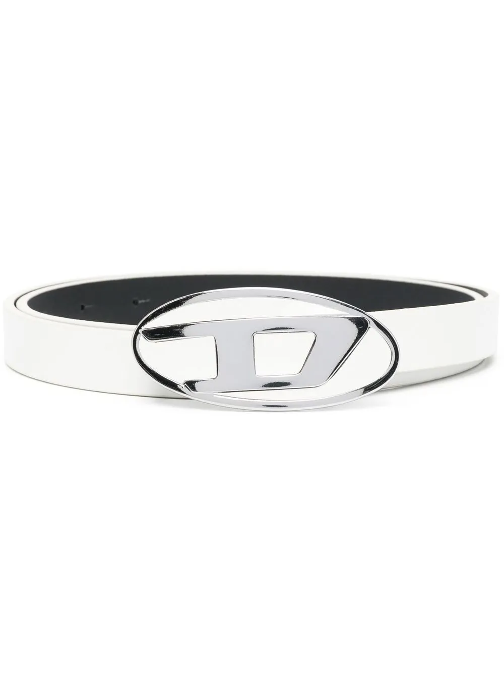 

Diesel logo-buckle belt - White