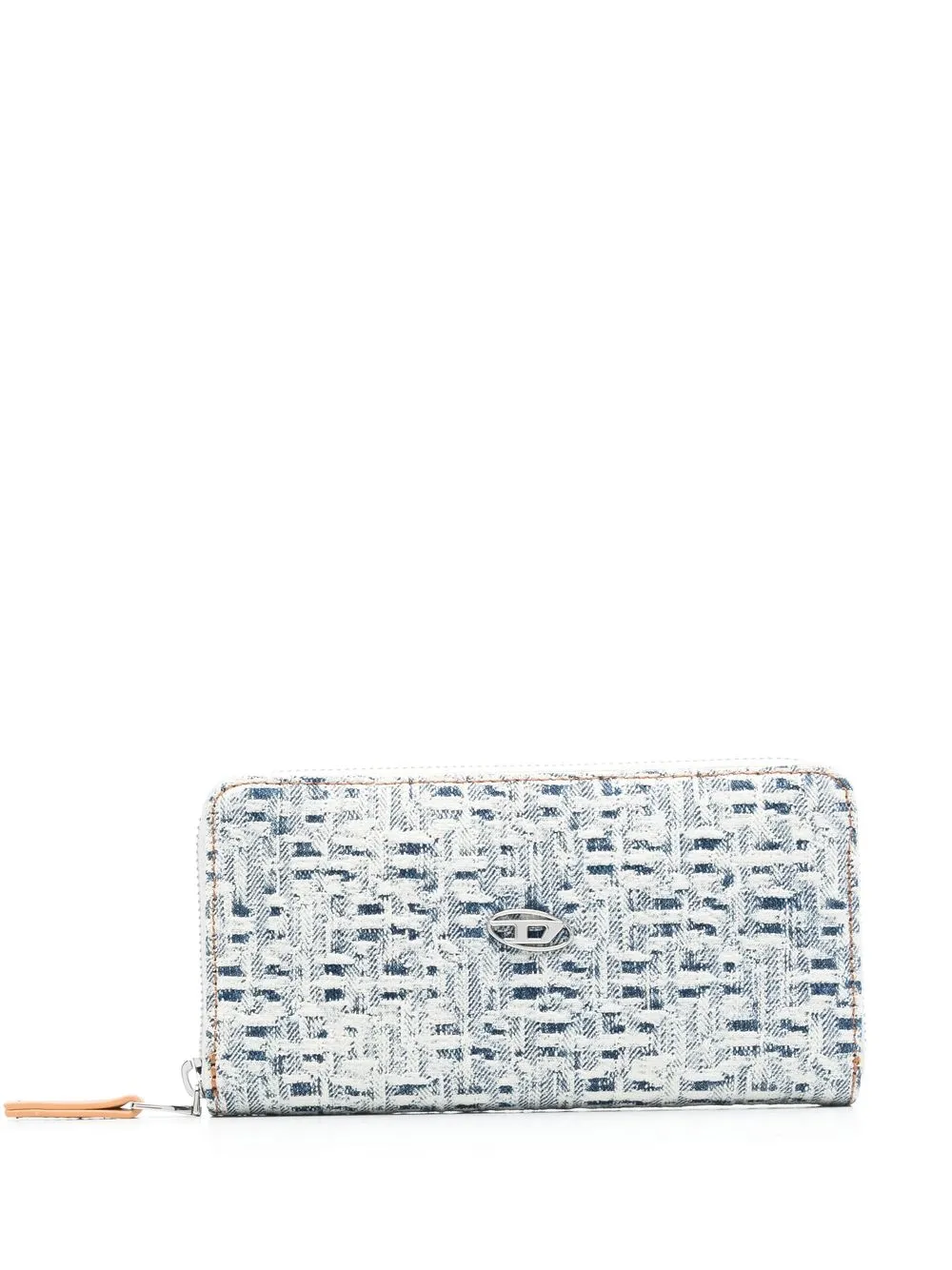 

Diesel distressed-effect zipped purse - Blue