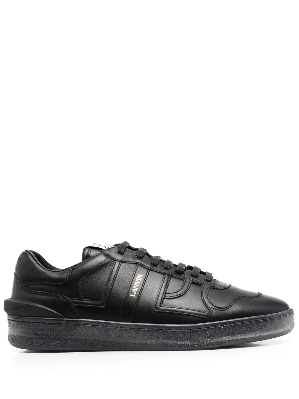 

Lanvin tenis bajos con logo estampado - Negro