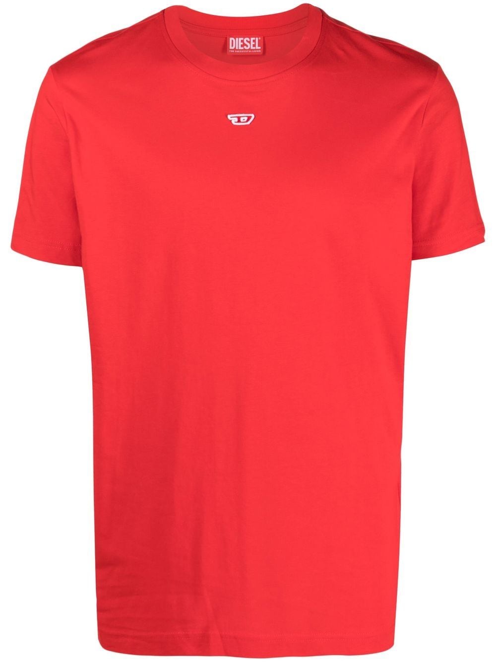 Diesel logo-patch cotton T-shirt - Red