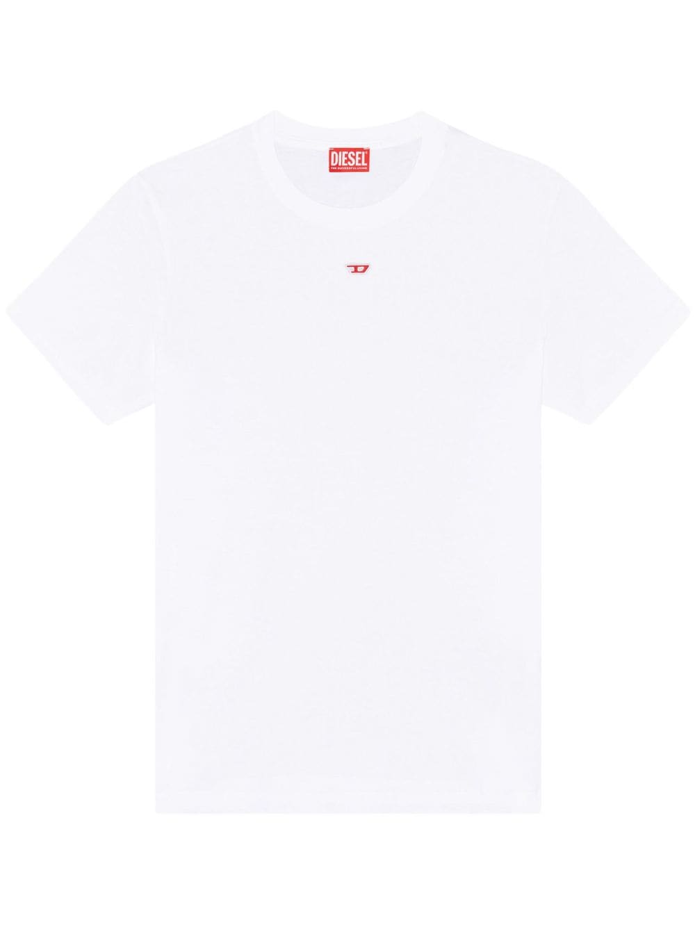 Diesel Embroidered-logo Detail T-shirt In White
