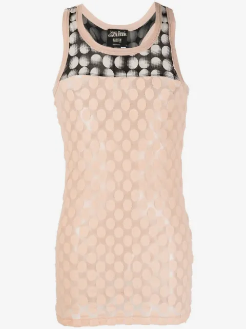 Jean Paul Gaultier Pre-Owned 2000s polka-dot sheer tank top