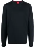 BOSS wool crew-neck jumper - Blue