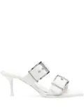 Alexander McQueen 75mm buckled leather sandals - White