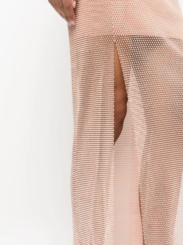 Santa Brands rhinestone-embellished Sheer maxi-dress | Pink