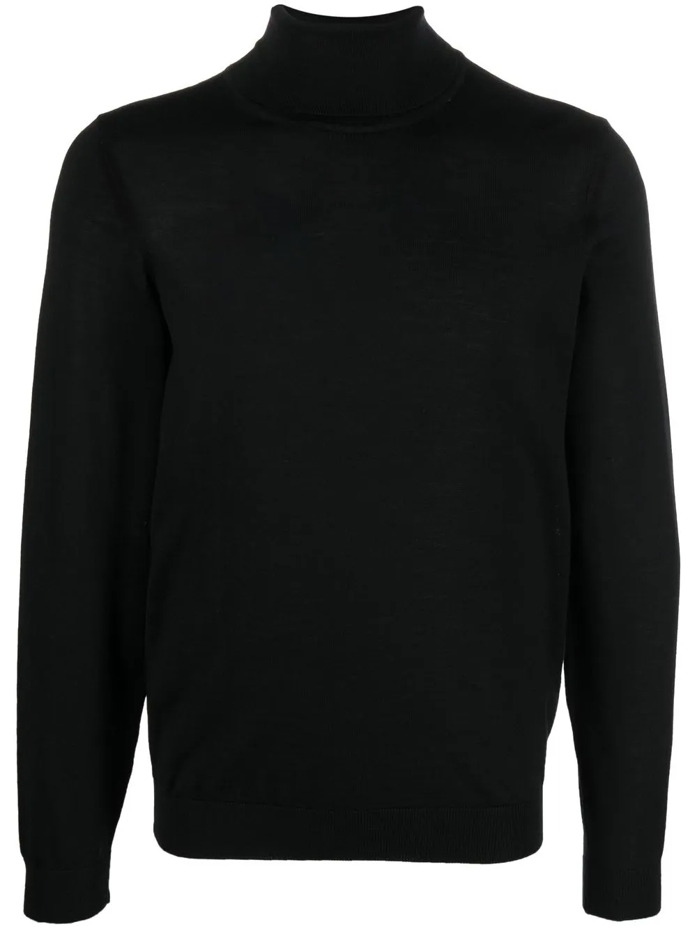 

BOSS cotton roll-neck jumper - Black