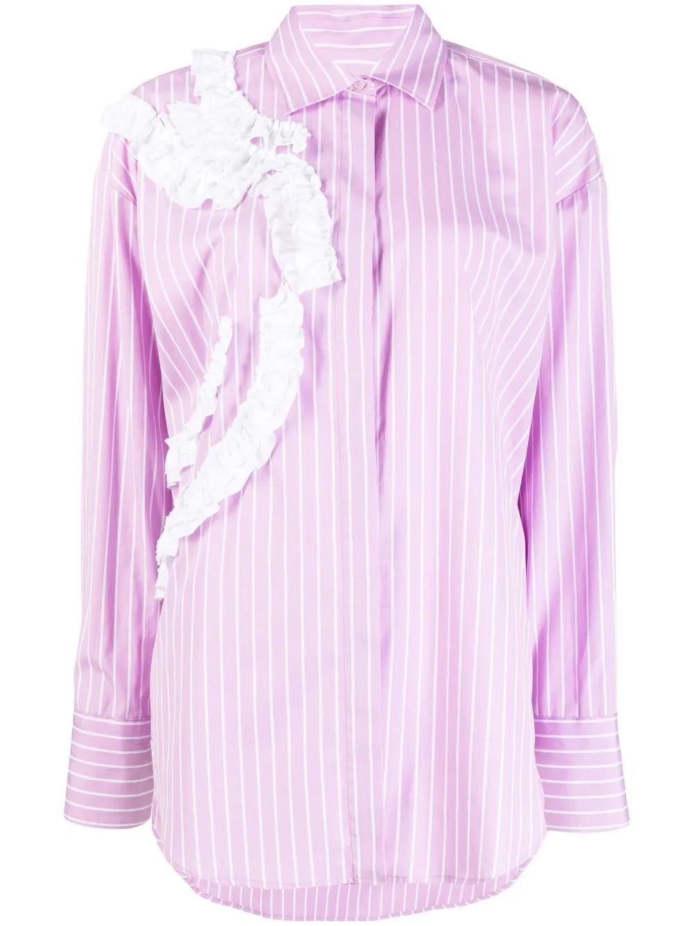 

MSGM camisa manga larga con volantes - Rosado