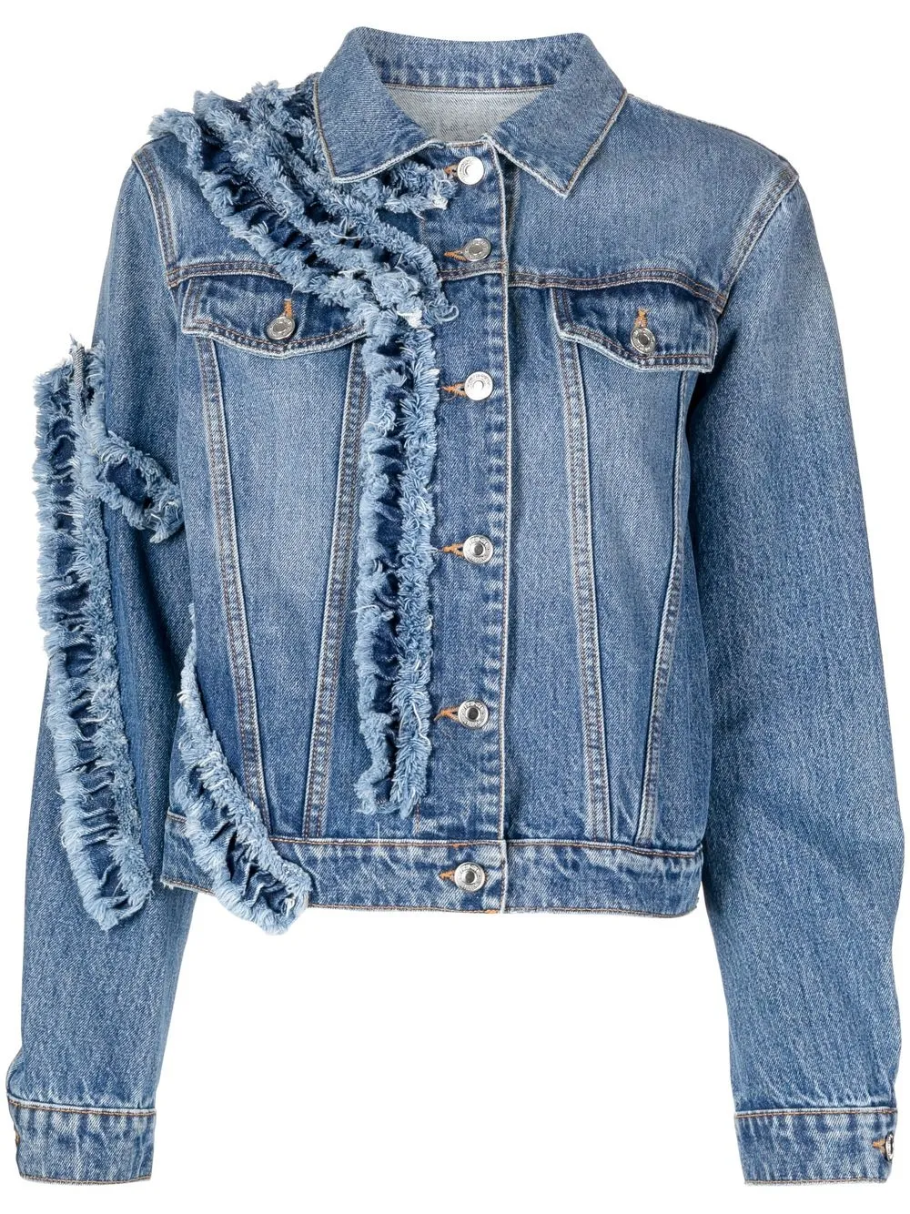 

MSGM distressed denim jacket - Blue