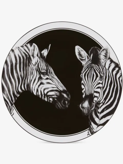 Dolce & Gabbana zebra-print porcelain platter