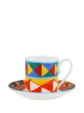 Dolce & Gabbana geometric-pattern porcelain espresso-set - Orange