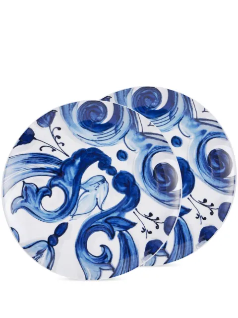Dolce & Gabbana mediterranean-pattern porcelain bread-plates 