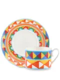 Dolce & Gabbana Caretto-pattern porcelain tea-set - Orange