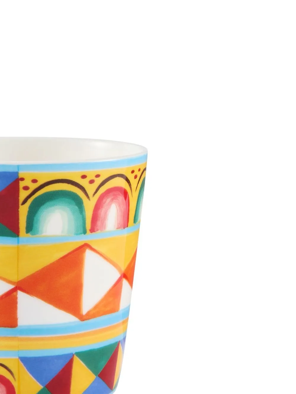  Dolce & Gabbana Geometric-pattern Fine-porcelain Glasses - Orange 