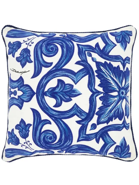 Dolce & Gabbana floral-embroidered medium cushion