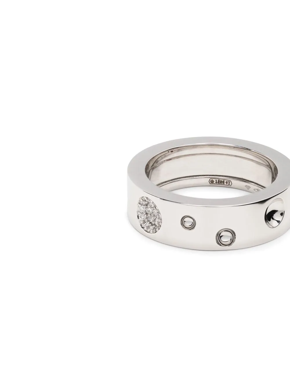  Roberto Coin 18kt Weißgoldring Mit Diamanten   Silber 