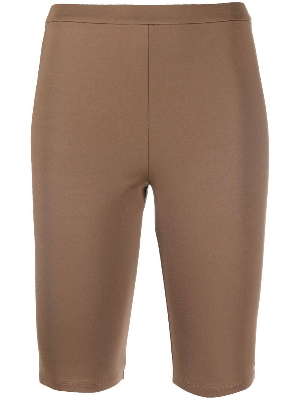 Max Mara Stretch Knee-length Shorts In Brown