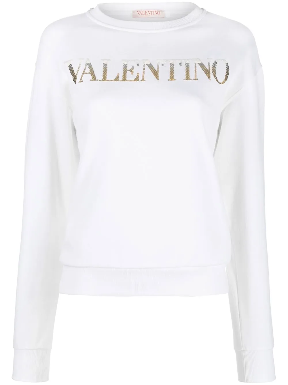 

Valentino sequin logo crew-neck sweatshirt - White