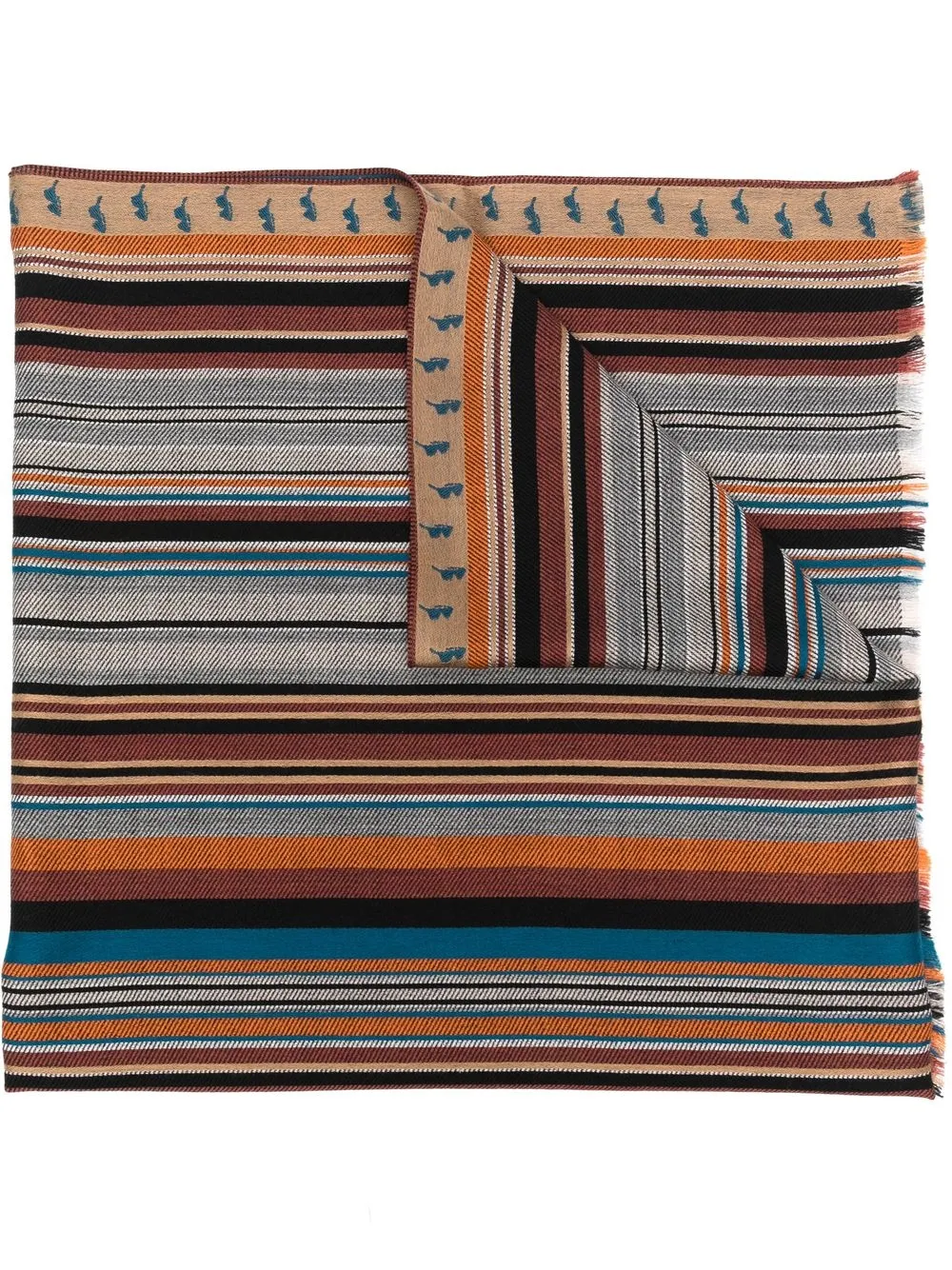 

Paul Smith striped virgin-wool scarf - Neutrals