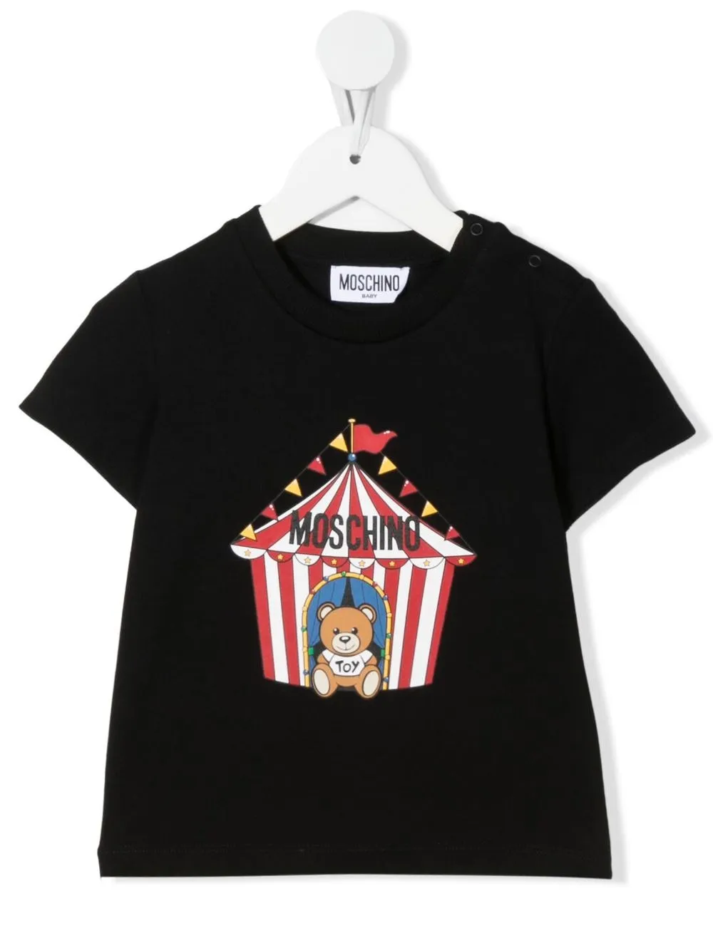 

Moschino Kids playera con estampado gráfico - Negro