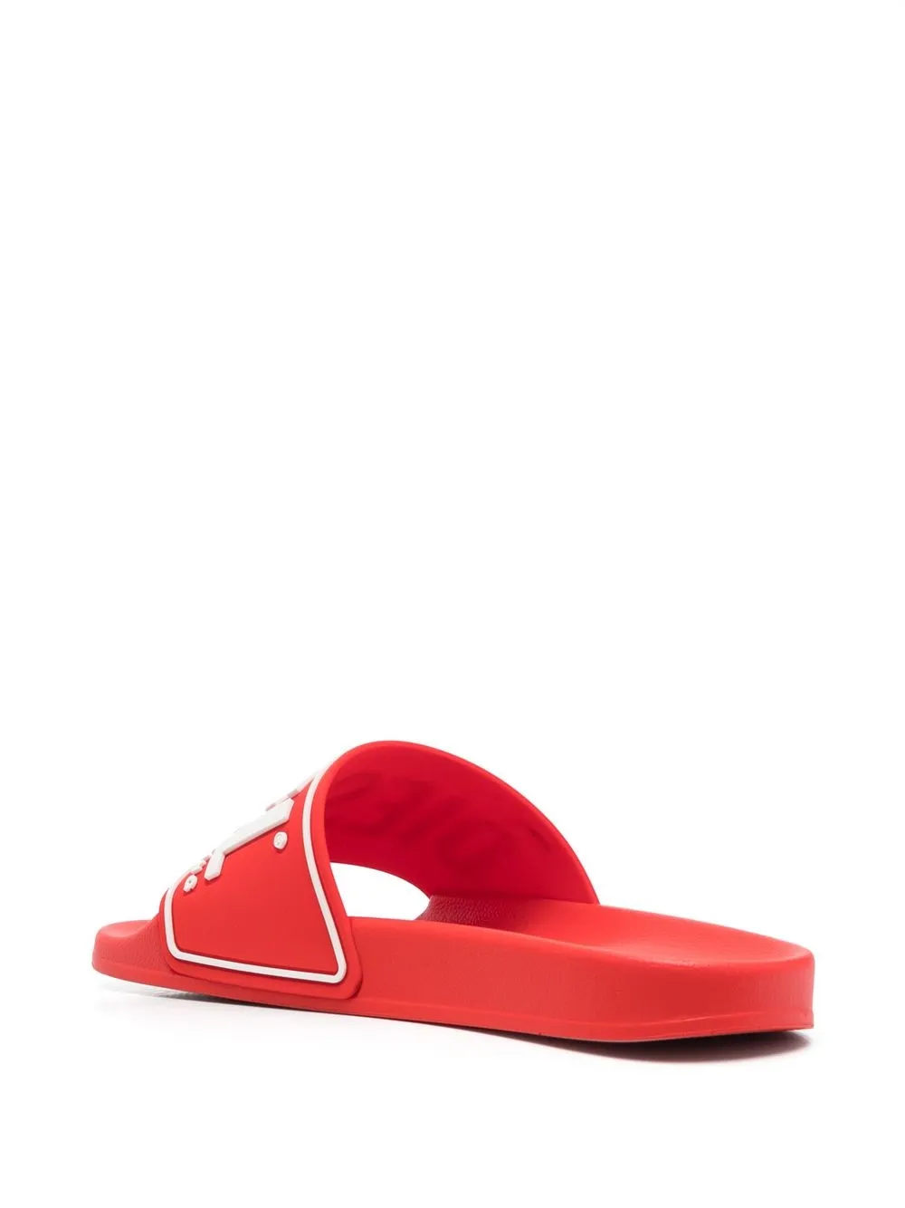 Diesel Sa-Mayemi Cc slippers met logo-reliëf Rood