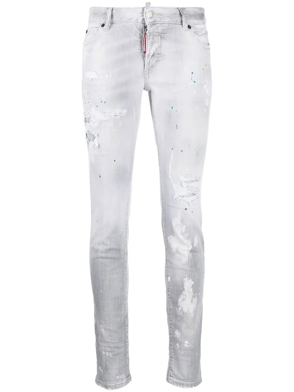 Dsquared2 skinny jeans Jennifer con efecto envejecido - Gris