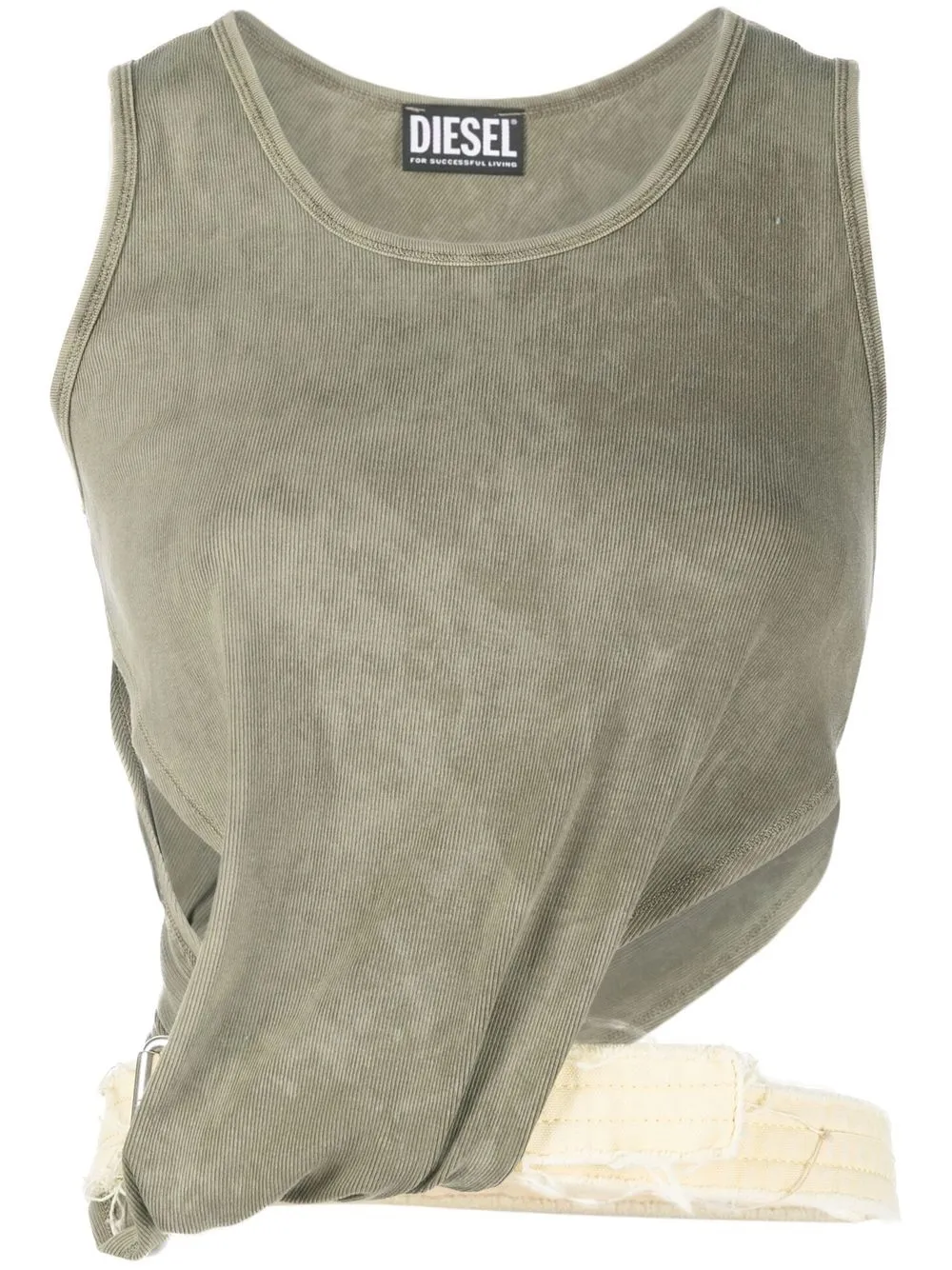 

Diesel top con aberturas y cinturón - Verde