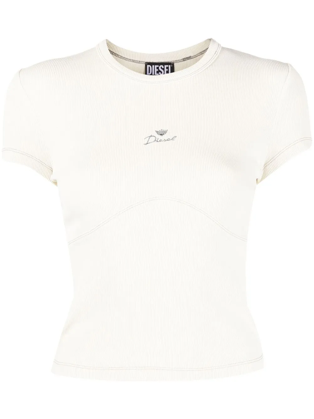 

Diesel embroidered logo T-shirt - Neutrals