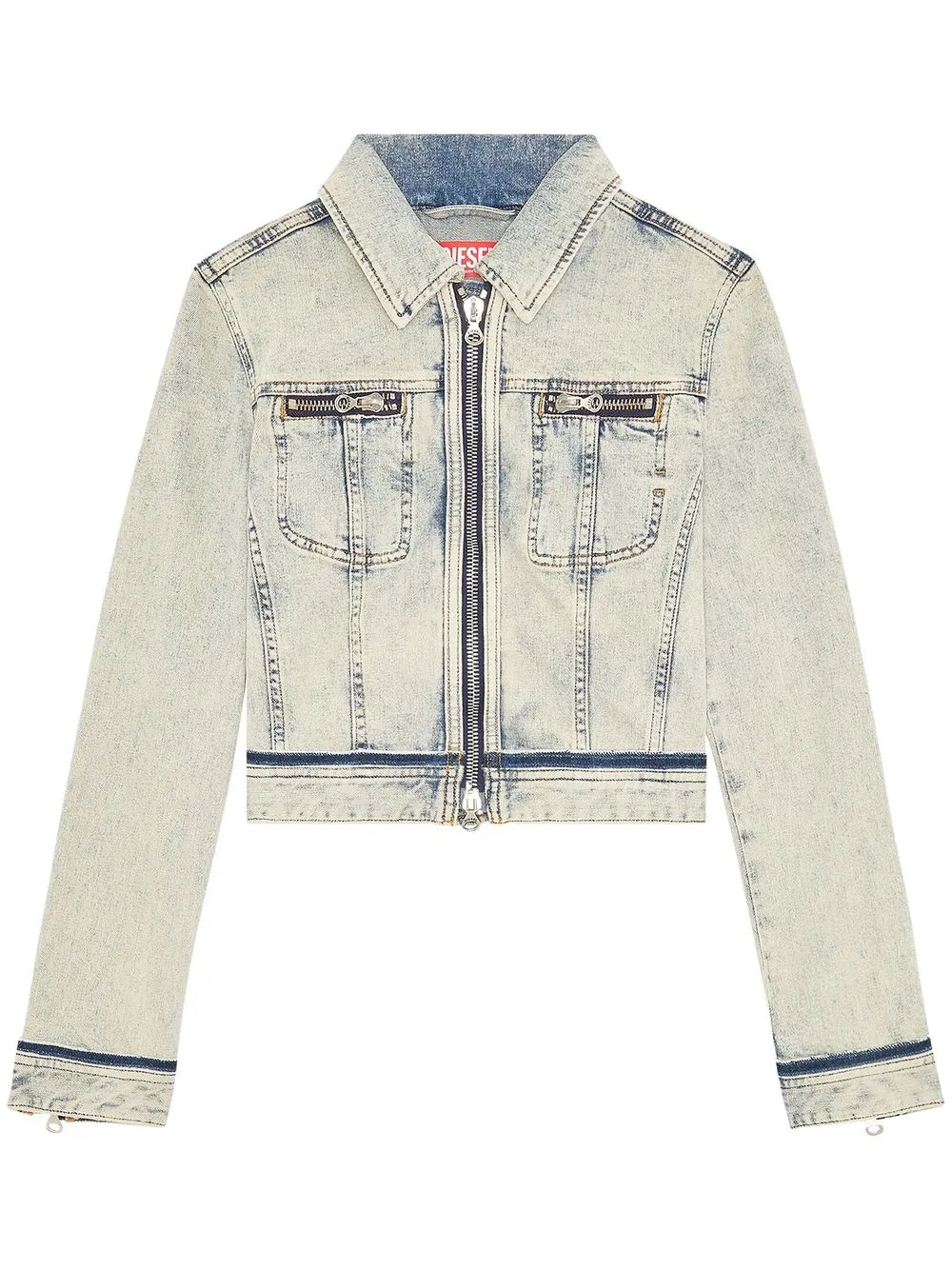 

Diesel De-Slimmy-Re cropped denim jacket - Blue