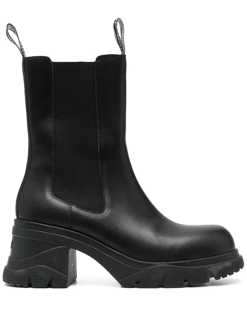 

Karl Lagerfeld Bridger leather midi boots - Black