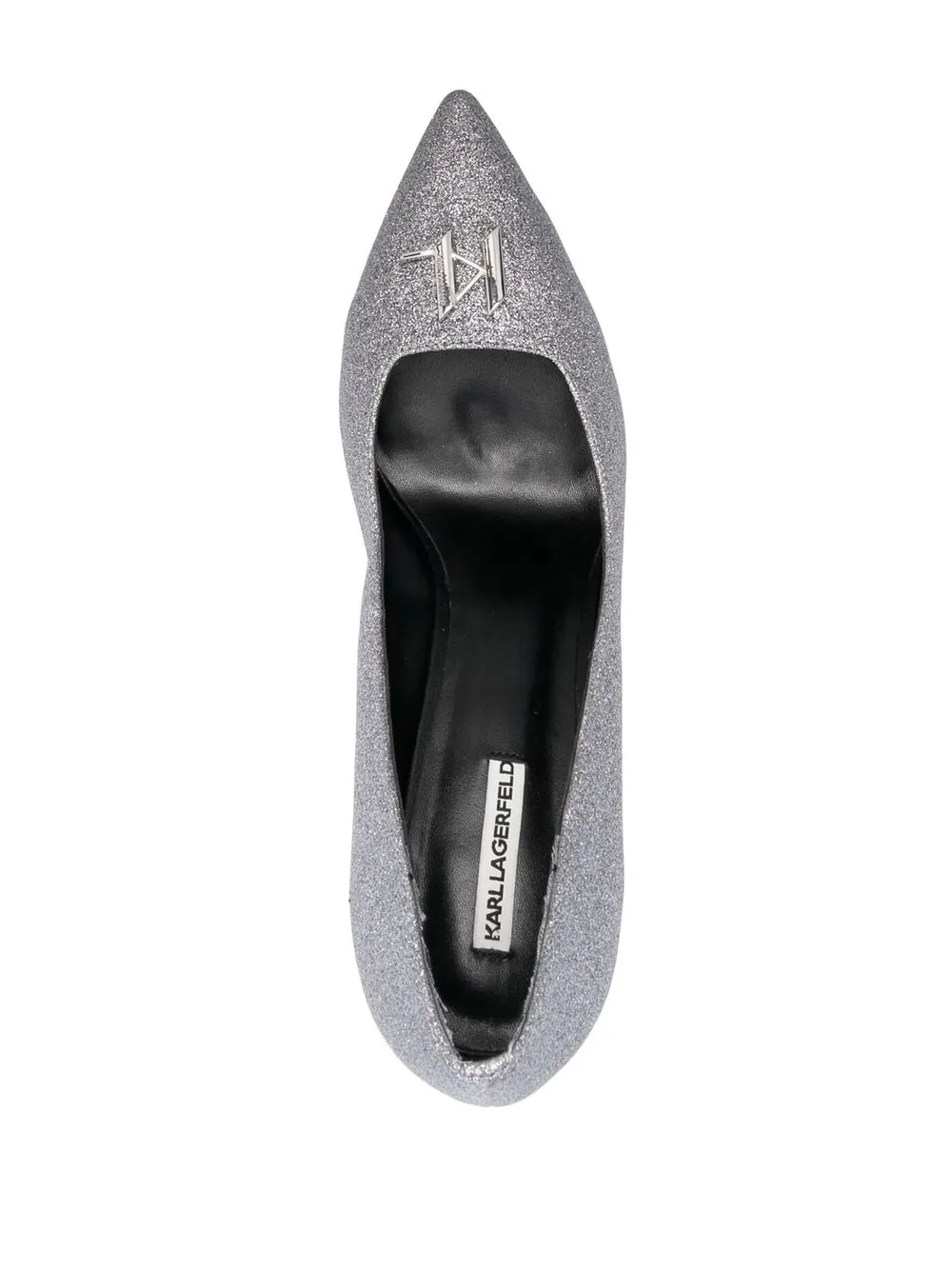 Karl Lagerfeld 95mm Debut Brooch Metallic Pumps Farfetch