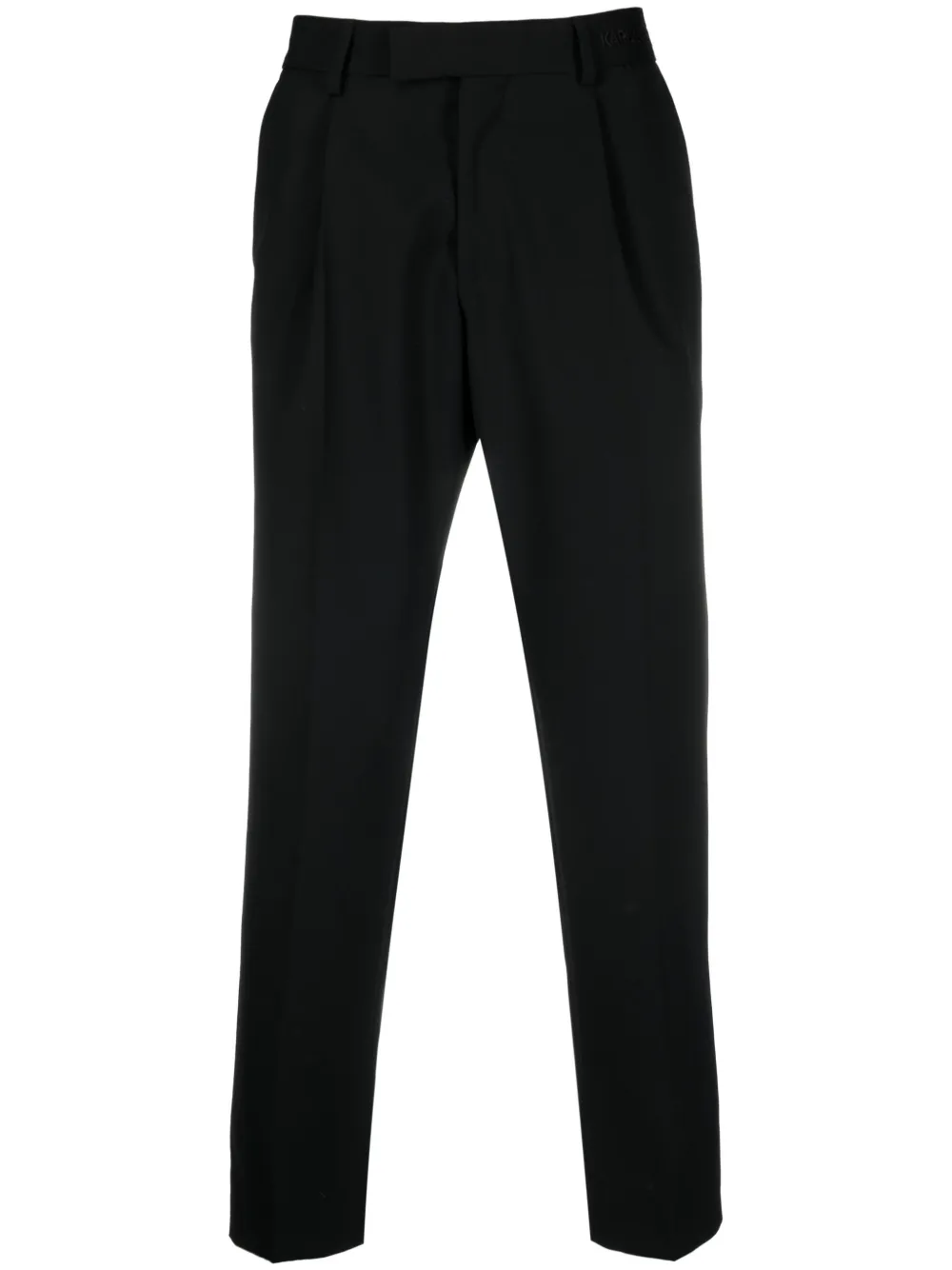

Karl Lagerfeld logo-label cropped trousers - Black
