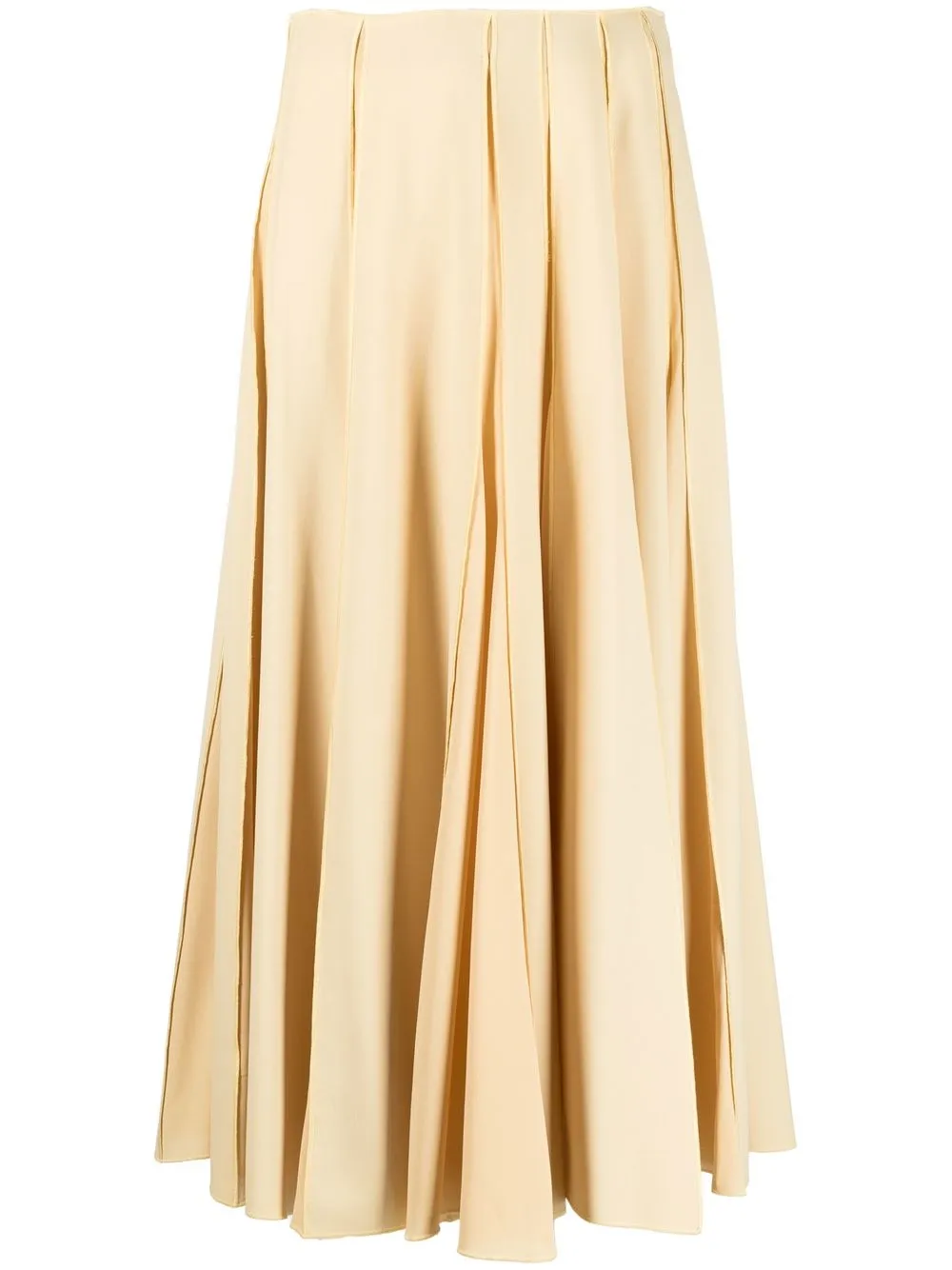 

Erika Cavallini falda midi plisada - Amarillo