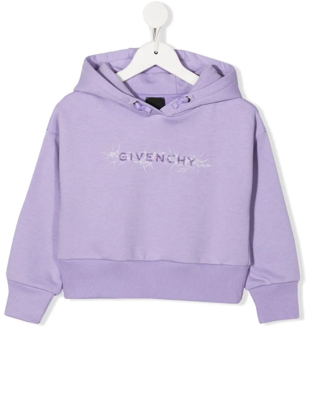 Givenchy Kids hoodie con logo estampado - Morado
