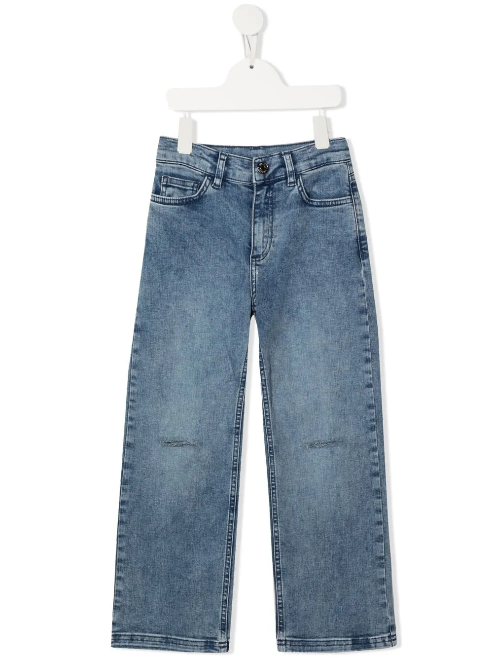 

TWINSET Kids jeans rectos con bolsillos - Azul