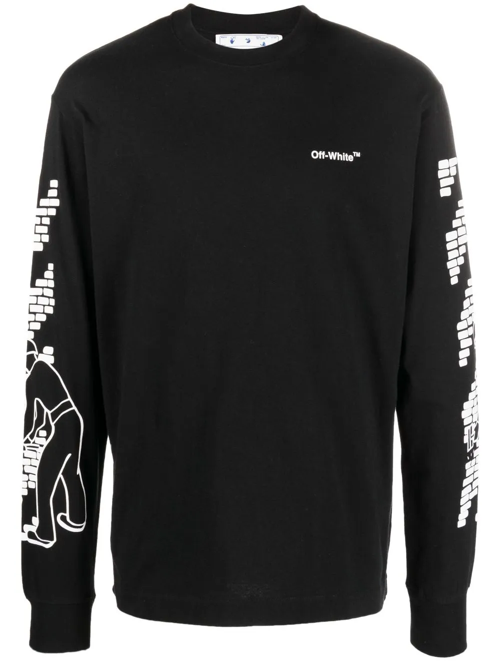 

Off-White playera con logo estampado - Negro