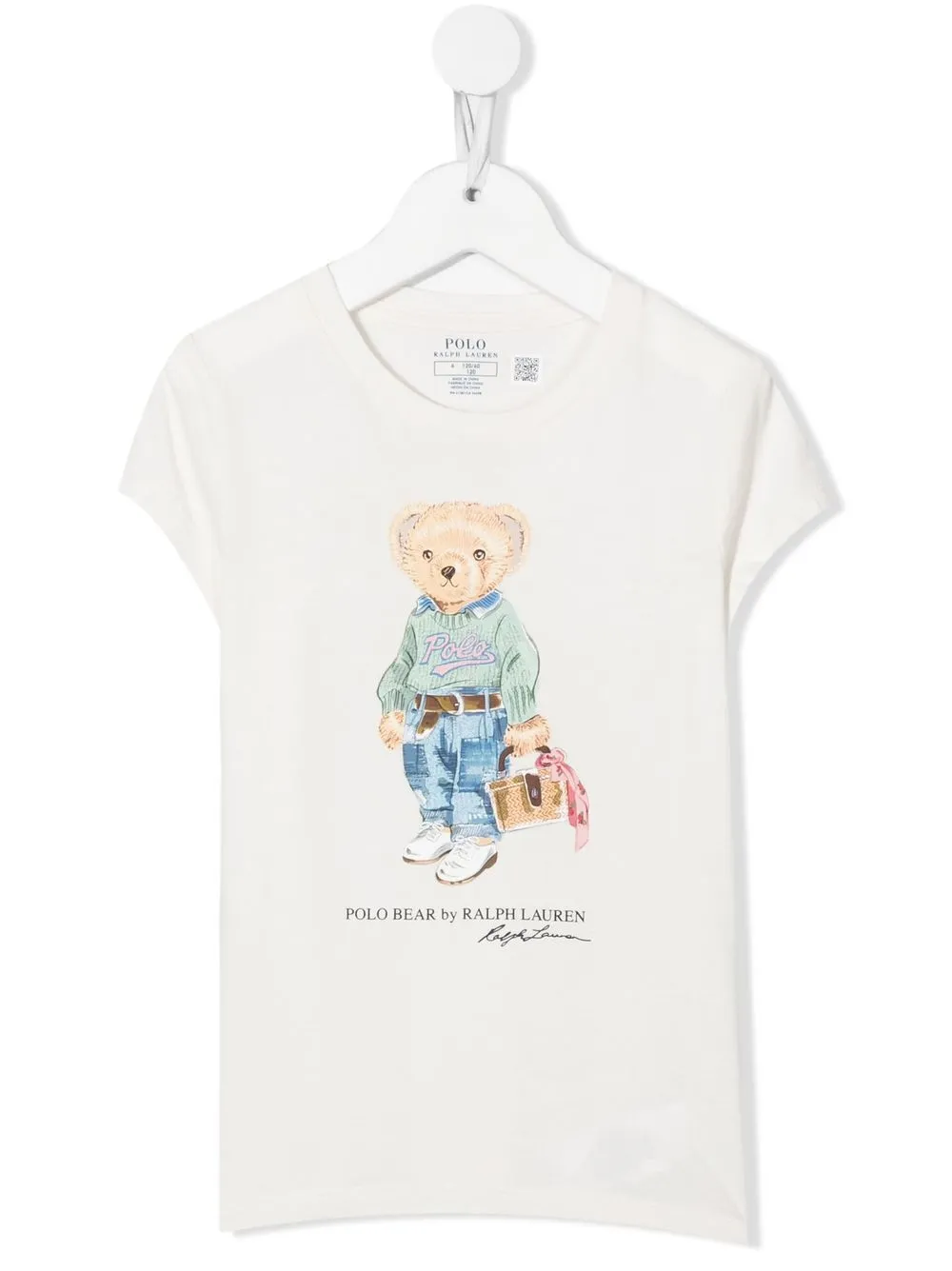 

Ralph Lauren Kids playera con estampado Polo Bear - Blanco