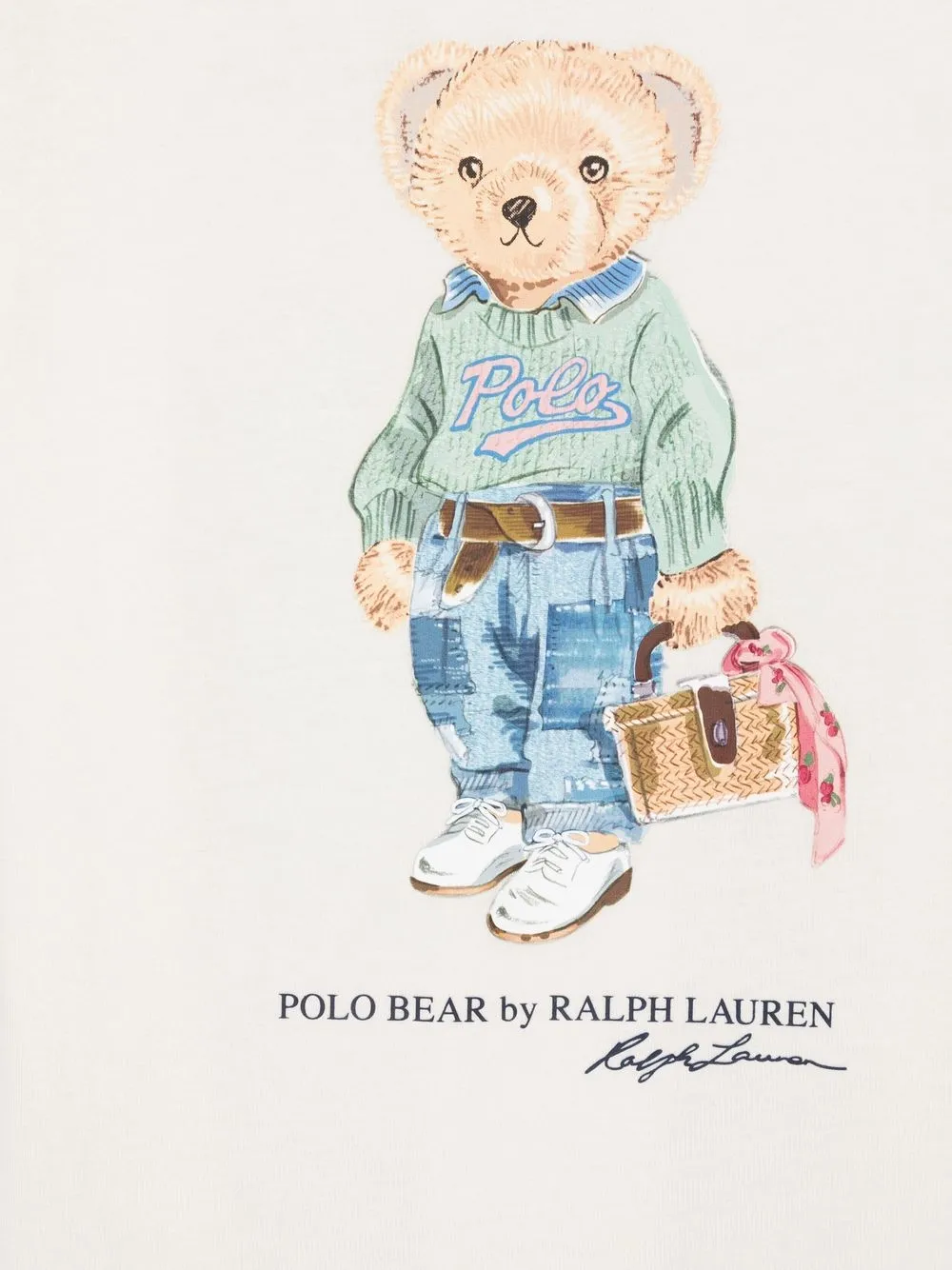 POLO RALPH LAUREN KIDS T-shirt met teddybeerprint - Wit