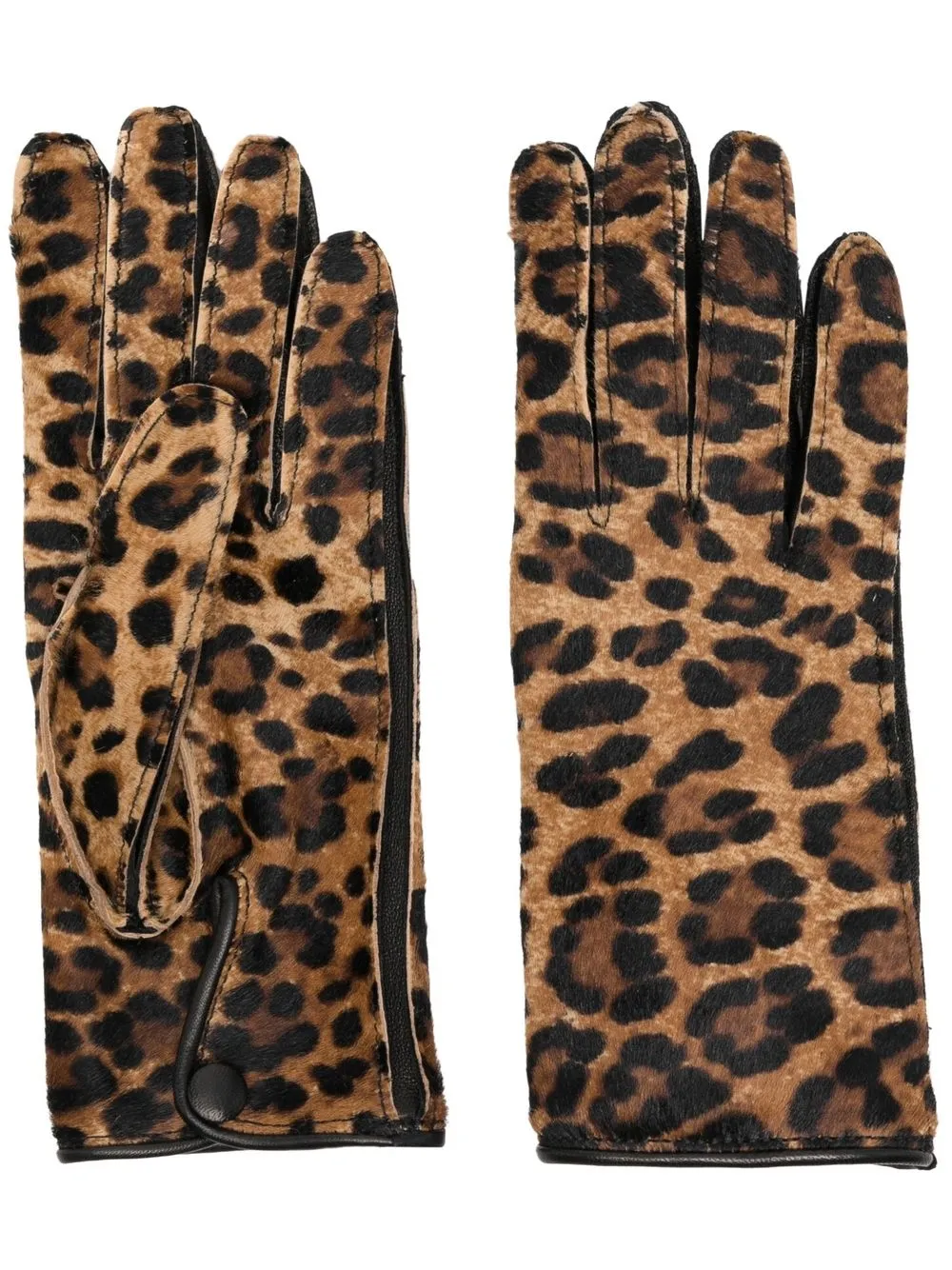 

Maison Margiela guantes con estampado de leopardo - Neutro