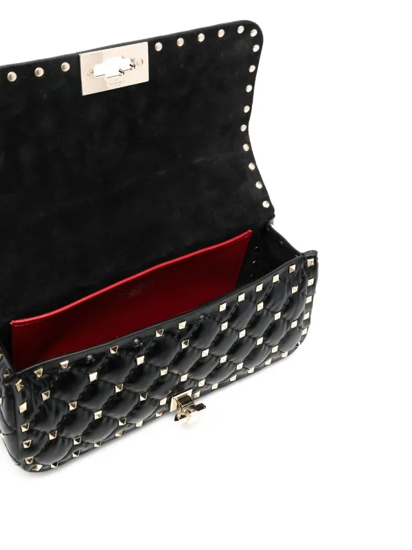 Valentino Garavani Rockstud-embellished Clutch Bag In Black