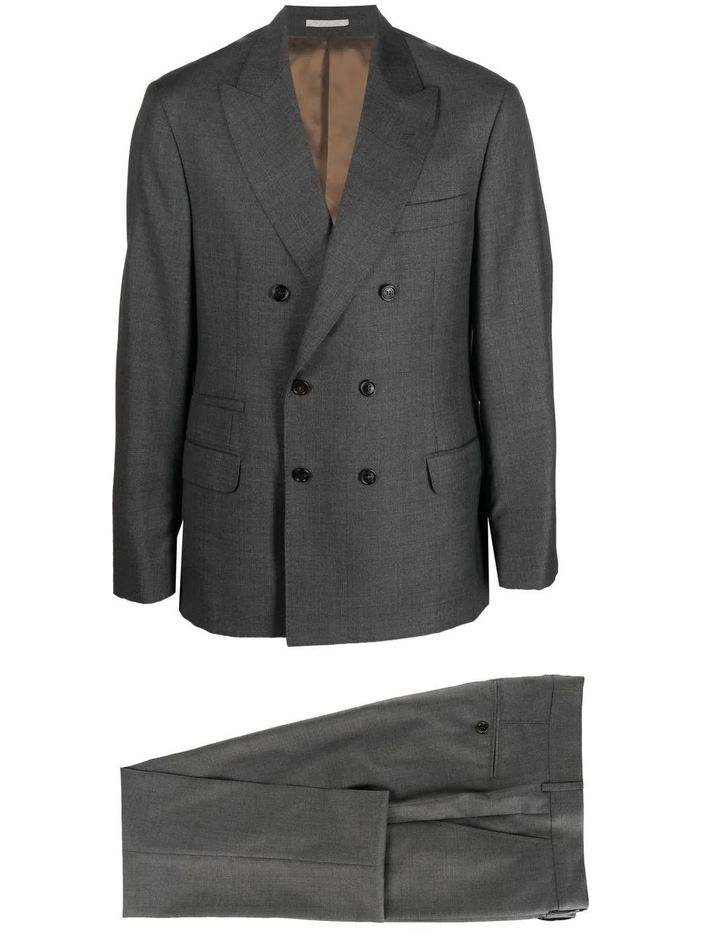 

Brunello Cucinelli double-breasted tailored suit - Grey