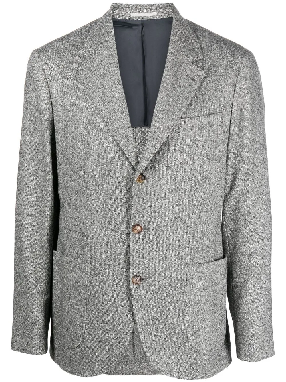 

Brunello Cucinelli blazer con cuello redondo - Negro