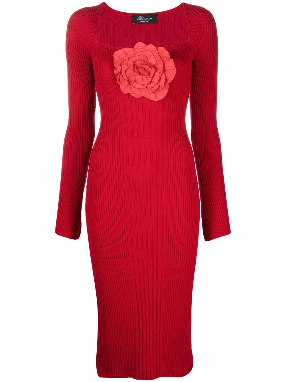 

Blumarine vestido con aplique floral - Rojo