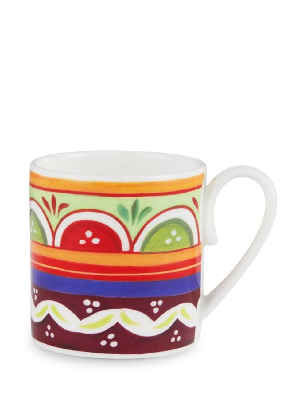 Image 4 of Dolce & Gabbana Set tazzina e piattino da caffè con motivo geometrico