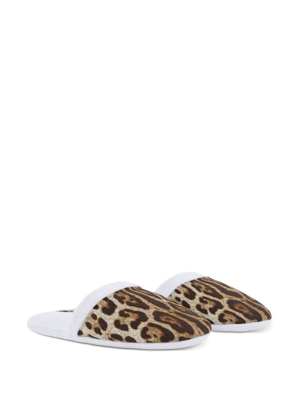 Dolce & Gabbana Slippers met luipaardprint - Wit