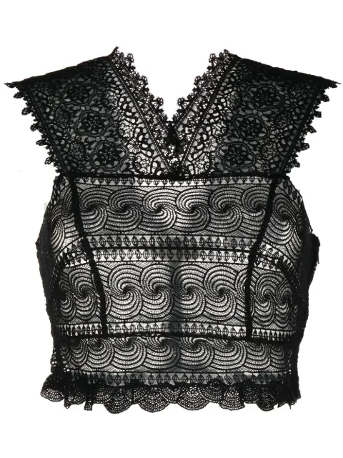 Ulla Johnson Alianna embroidered cropped cotton top