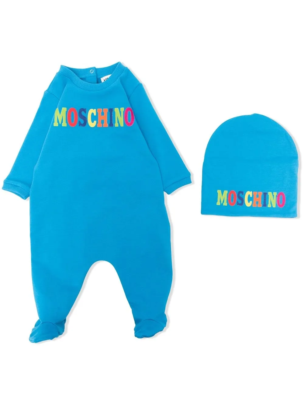 

Moschino Kids set de mameluco con logo estampado - Azul