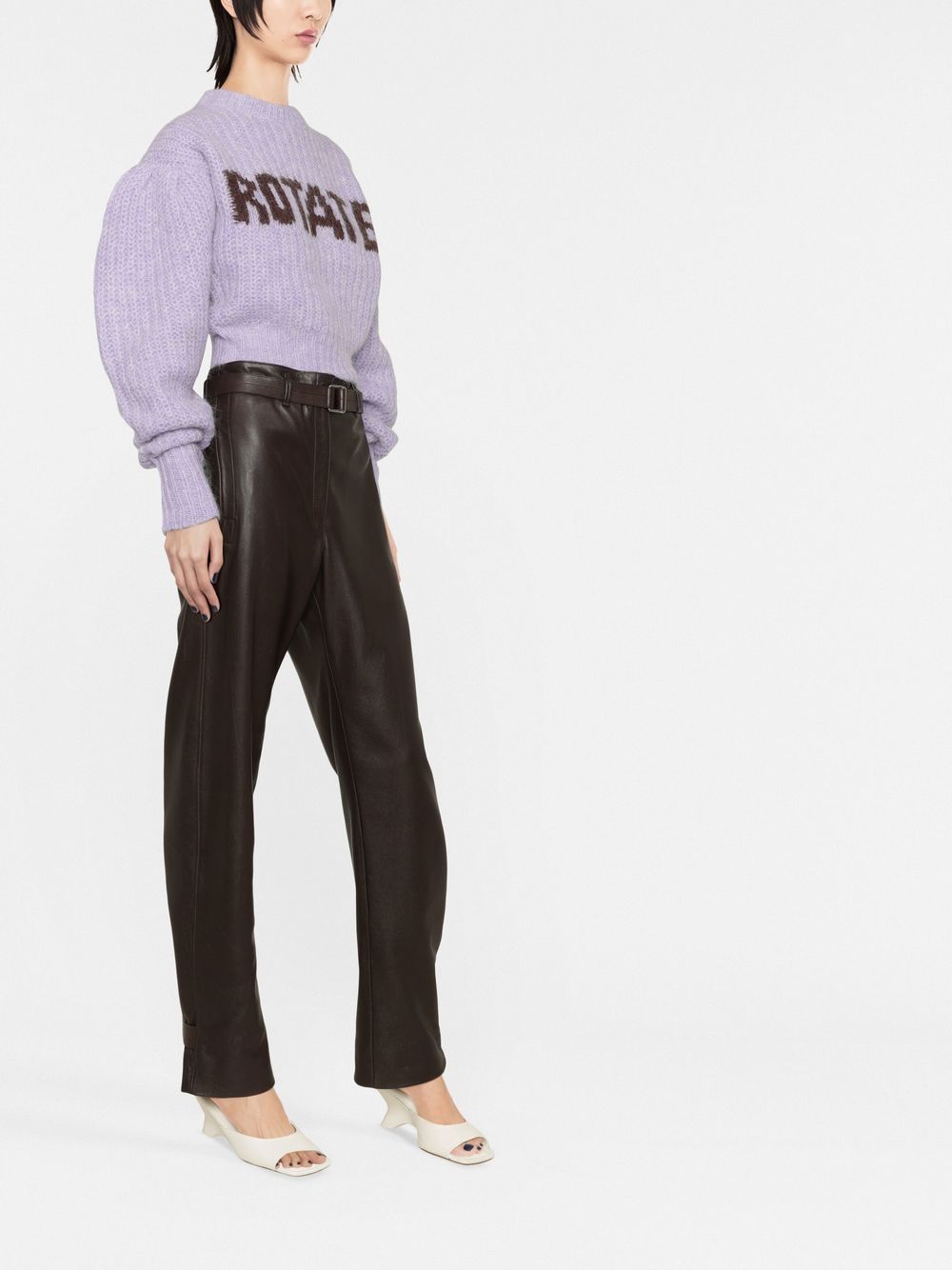 ROTATE logo-print chunky-knit Jumper - Farfetch