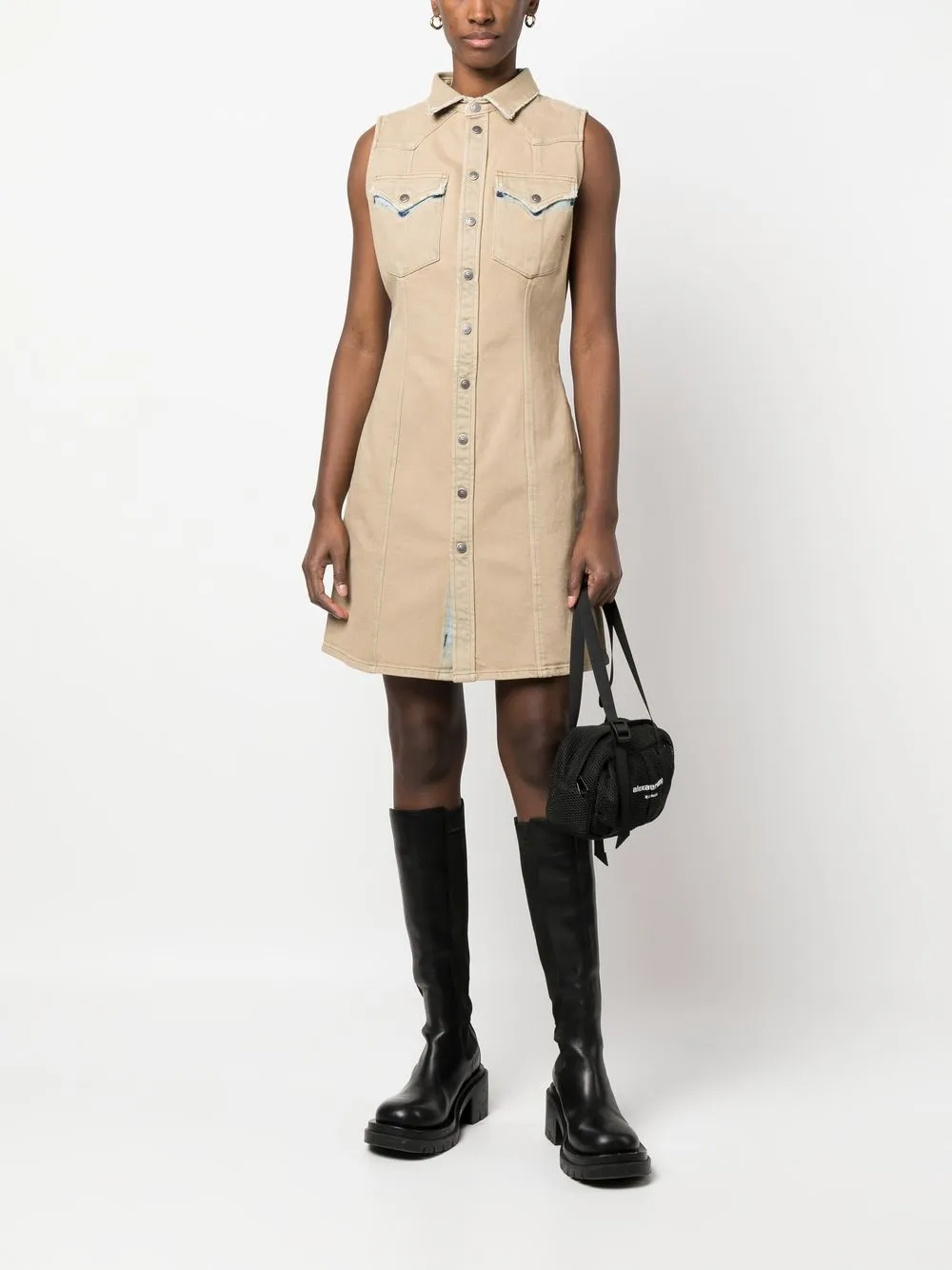 Diesel Denim mini-jurk - Beige