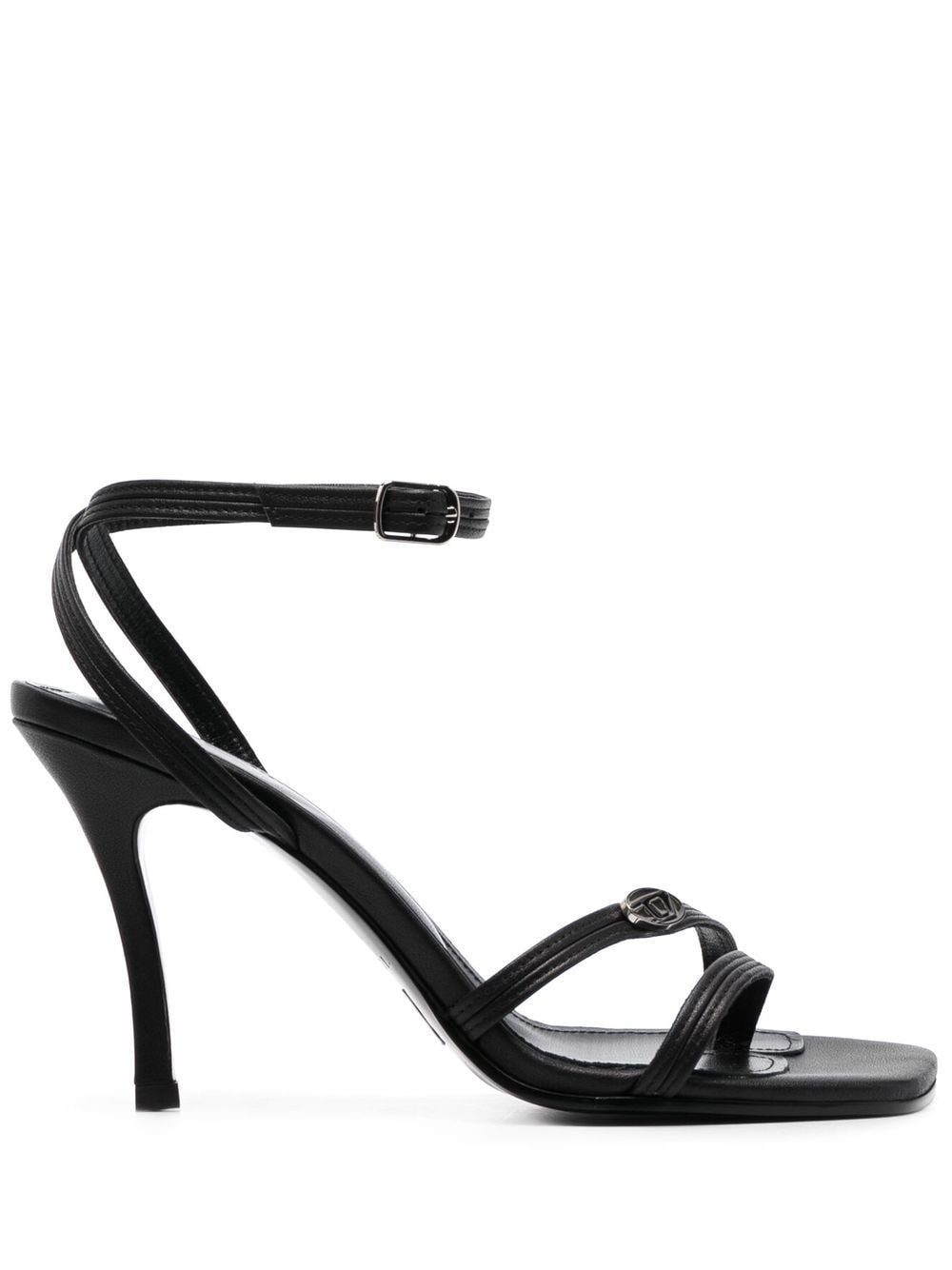 D-Venus square-toe leather sandals